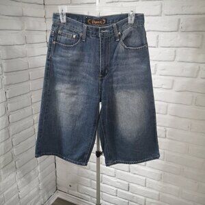 Chams Youths Size 18 Bermuda 28" Waist Medium Wash Knee Length Wide Leg Shorts